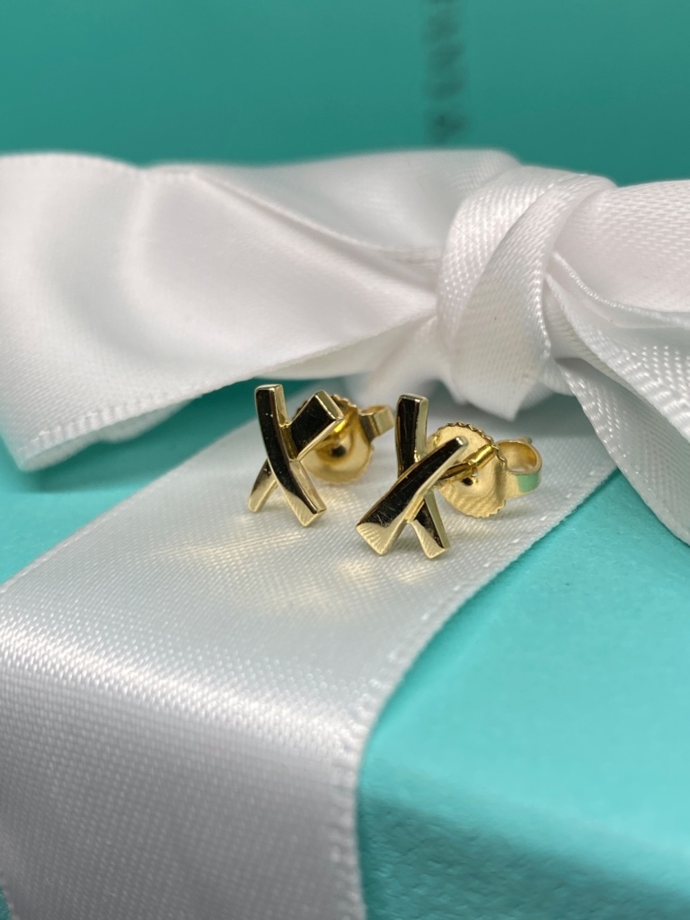 Tiffany & Co Paloma's Graffiti X Earrings 18k yellow gold box and pouch - Picture 3 of 8